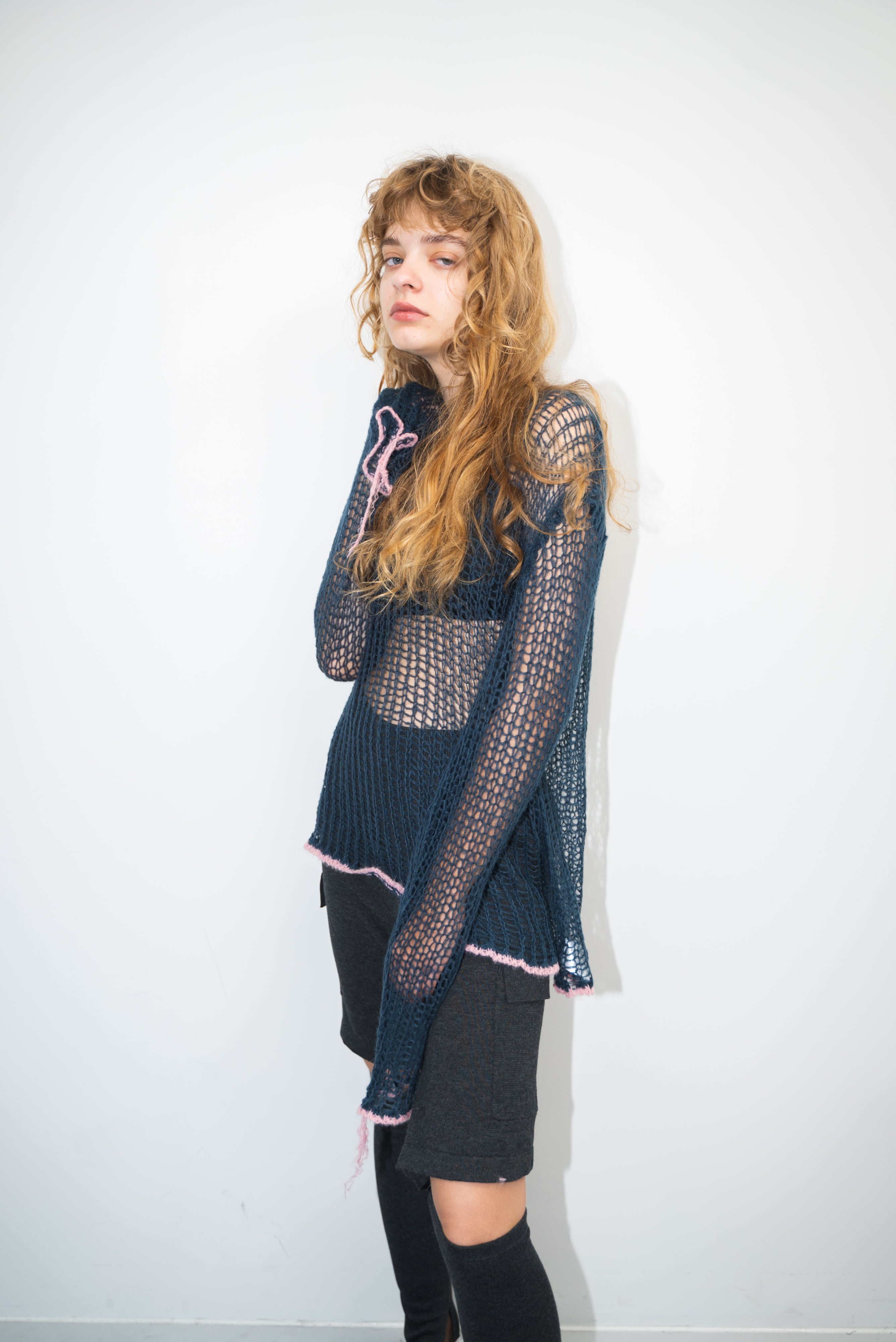 Mohair Knit Top / Navy – Haig'done